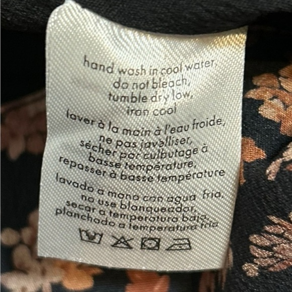 NWT WeWoreWhat Long Sleeve Floral Corset Bustier‎ Top Black Floral Underwire Sz8 - Picture 7 of 9